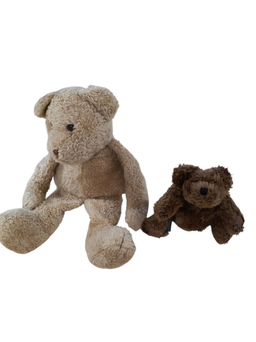Lot of 2 Vintage Boyds Jointed Brown Bear & Tan Bear Collectible Plush Toys